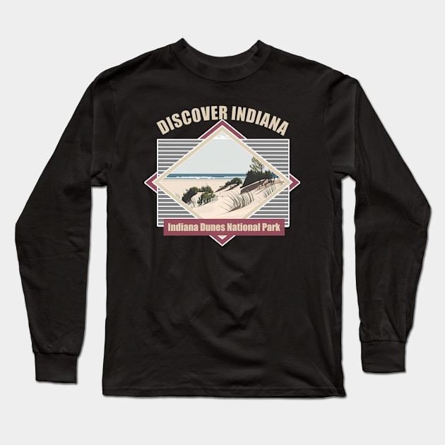 Indiana Dunes National Park Long Sleeve T-Shirt by AtkissonDesign